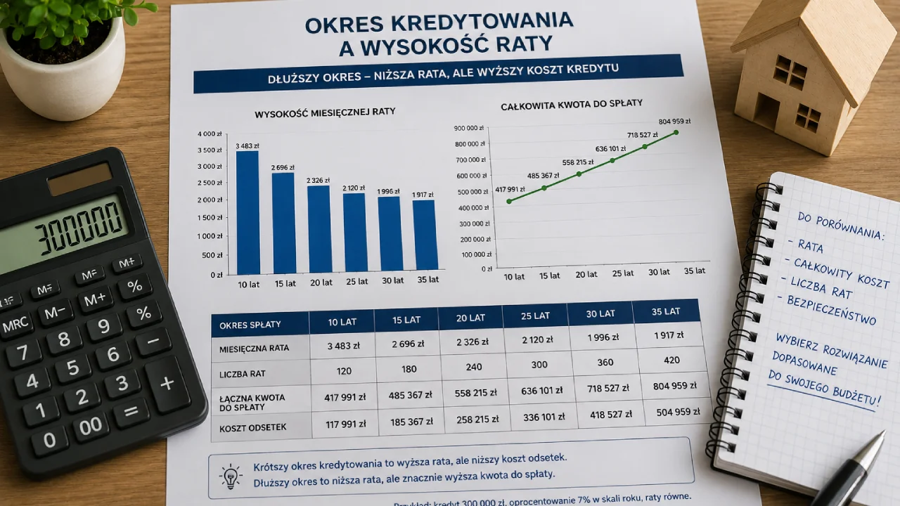 Okres kredytowania a wysokość raty – krótszy czy dłuższy kredyt?
