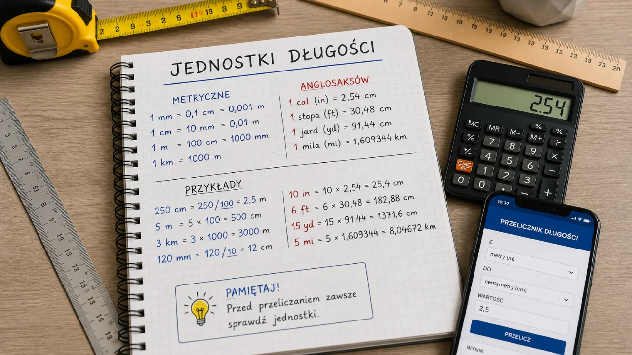 Jak przeliczać jednostki długości? Centymetry, metry, cale, stopy i mile